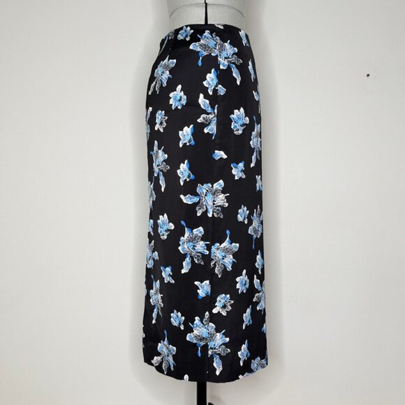 Diane Von Furstenberg Kara Floral Stretch-Cady Pencil Skirt - Picture 2 of 8